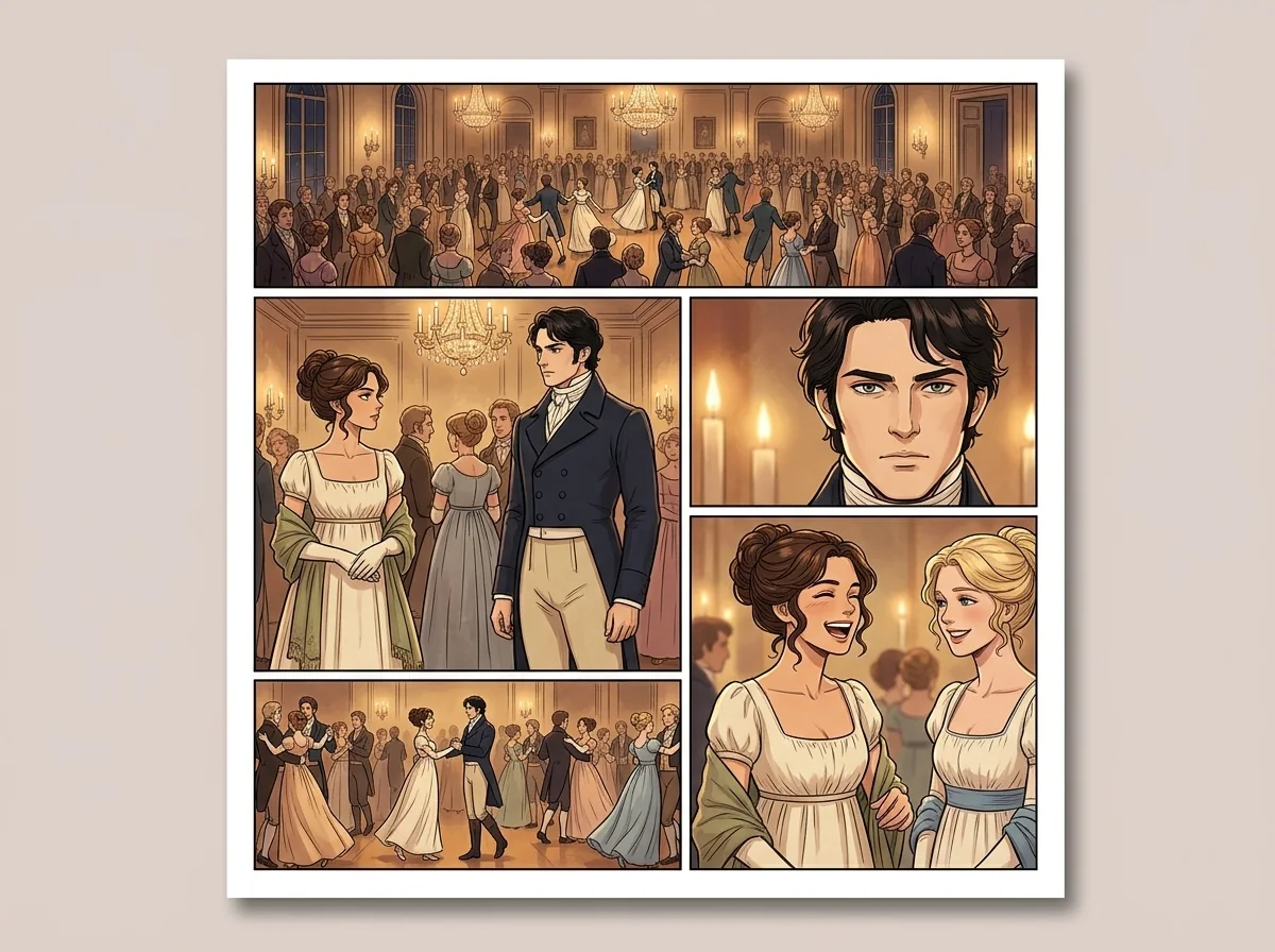 The finished comic page with all its panels